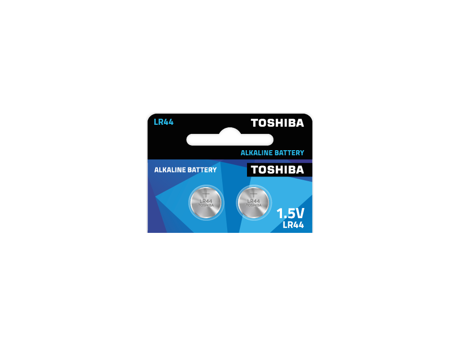 Baterie Toshiba LR44 Alkaliczne - 2 sztuki na blistrze