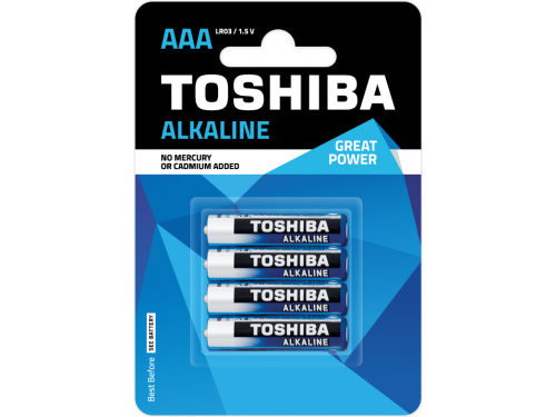 Baterie Toshiba AAA Alkaliczne - 4 sztuki na blistrze