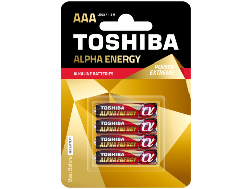 Baterie Toshiba Alpha Energy AAA Alkaliczne - 4 sztuki na blistrze
